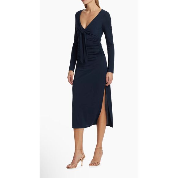 Cinq à Sept Brenna Jersey Tie Midi-Dress US 6 $395 - Picture 2 of 11